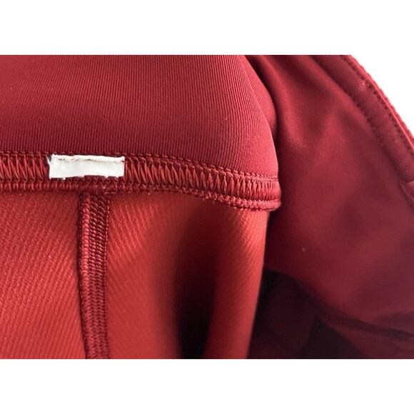 Lululemon Athletica Women's Daily Lineup 7/8 Red Ribbed 12 Legging Tight Gym - Picture 8 of 11